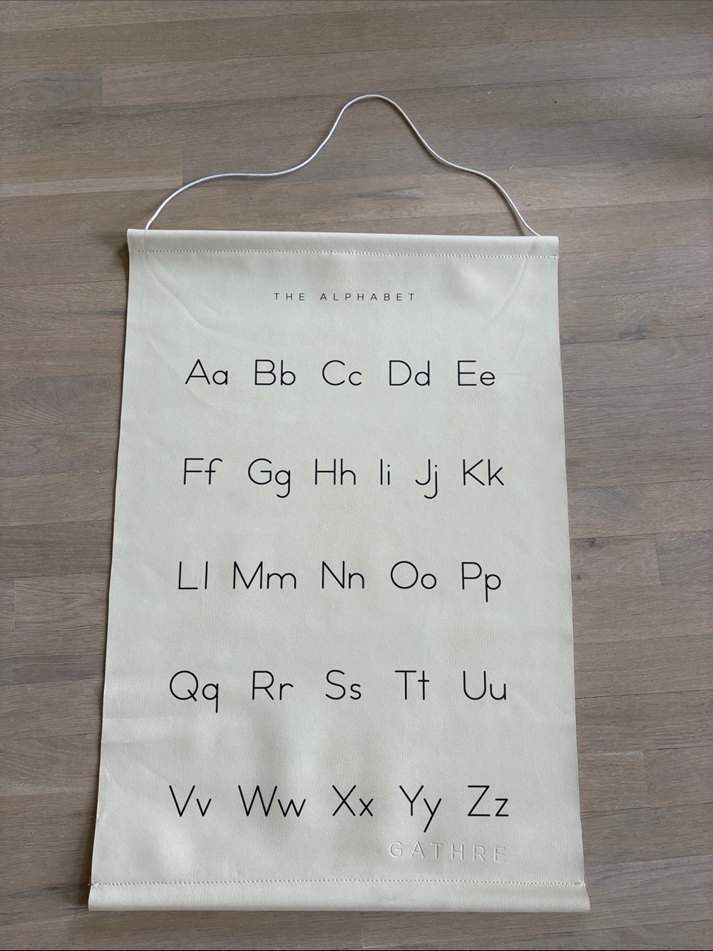 Cream Alphabet Tapestry Wall Hanging